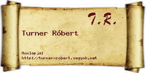 Turner Róbert névjegykártya