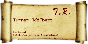 Turner Róbert névjegykártya